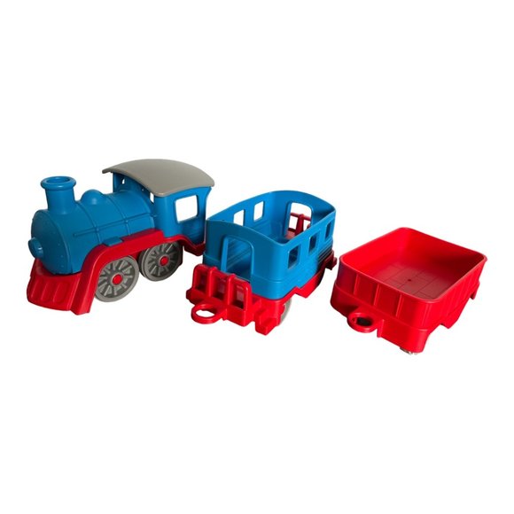 Green Toys 3- Pc Red & Blue Train Playset - Picture 8 of 11